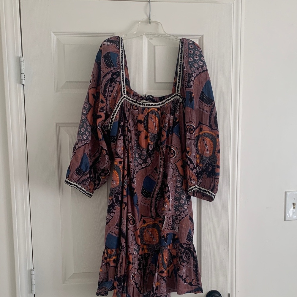 Bohemian Long Sleeve Patchwork Dress